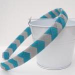 Grey Chevron Headband: half..