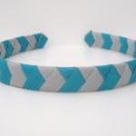 Grey Chevron Headband: half..