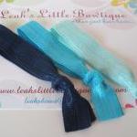 Blue Elastic Hair Ties: Set..