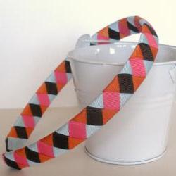 Ribbon Woven Headband: half inch wide headband mtmg Aloha Sunshine